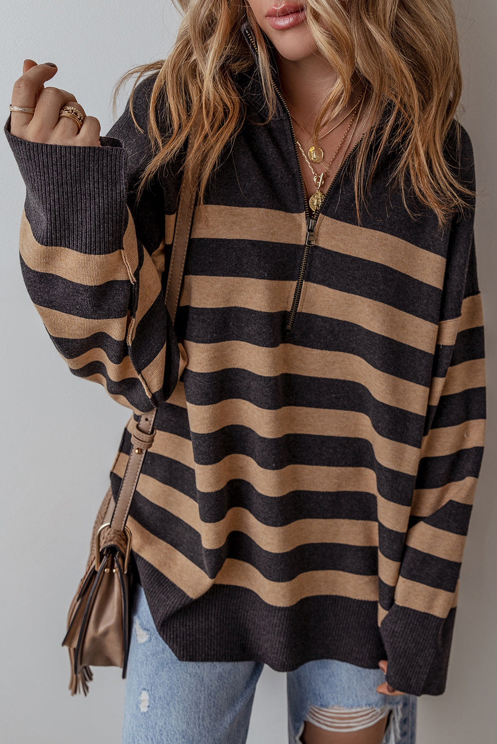 Adeline Stripe Oversized Sweater-3